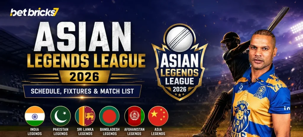 Asian Legends League 2026 Schedule, Fixtures & Match List