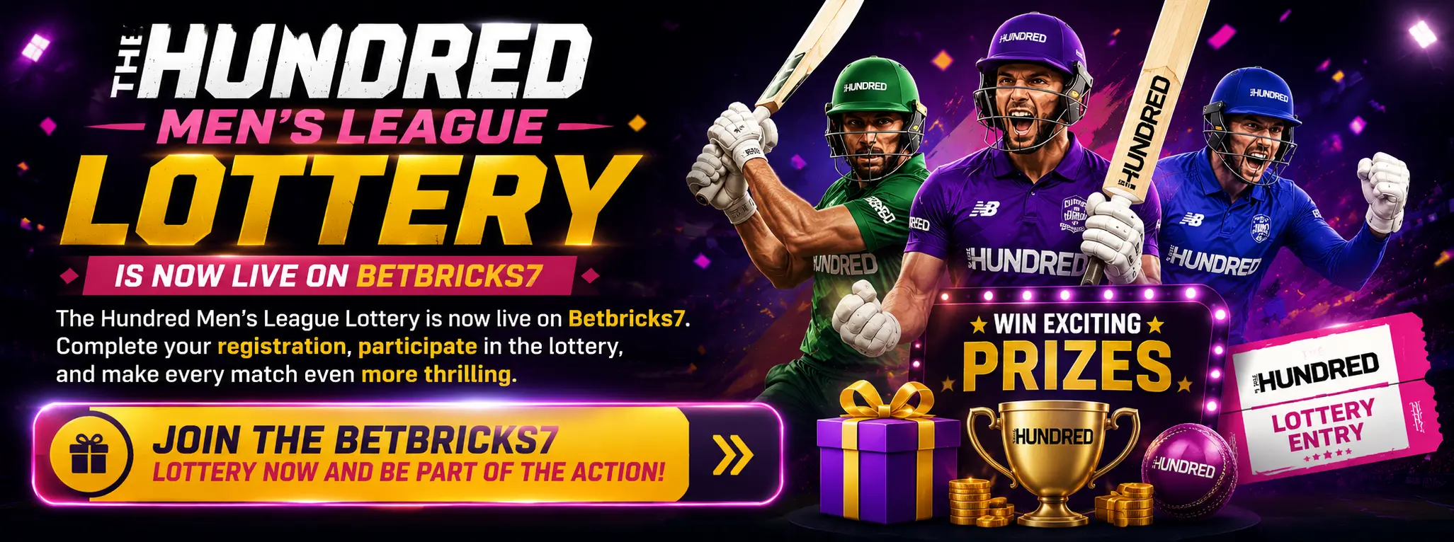 The Hundred Mens League Lottery on Betbricks7